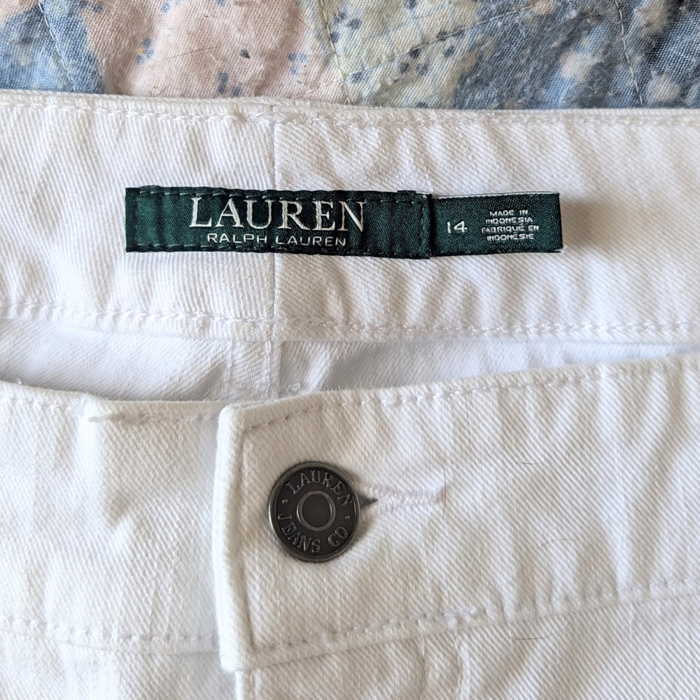 HP🐝NWOT Lauren Ralph Lauren Tall White Jeans - Picture 8 of 12